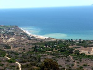view of Portuguese Bend nature preserve hiking trails